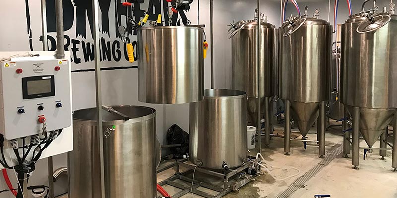 equipment at Bayheads brew room