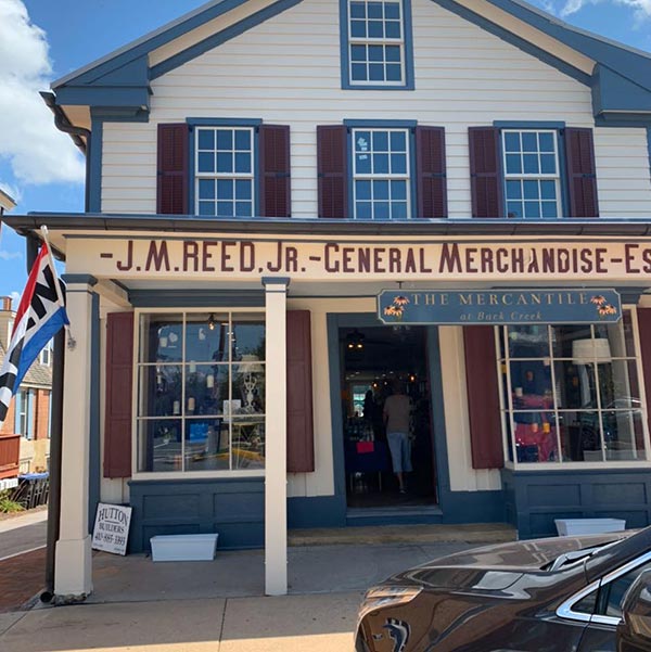 View of the front of Mercantile at Back Creek