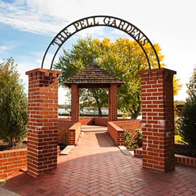 Pell Gardens brick pathway and entrance