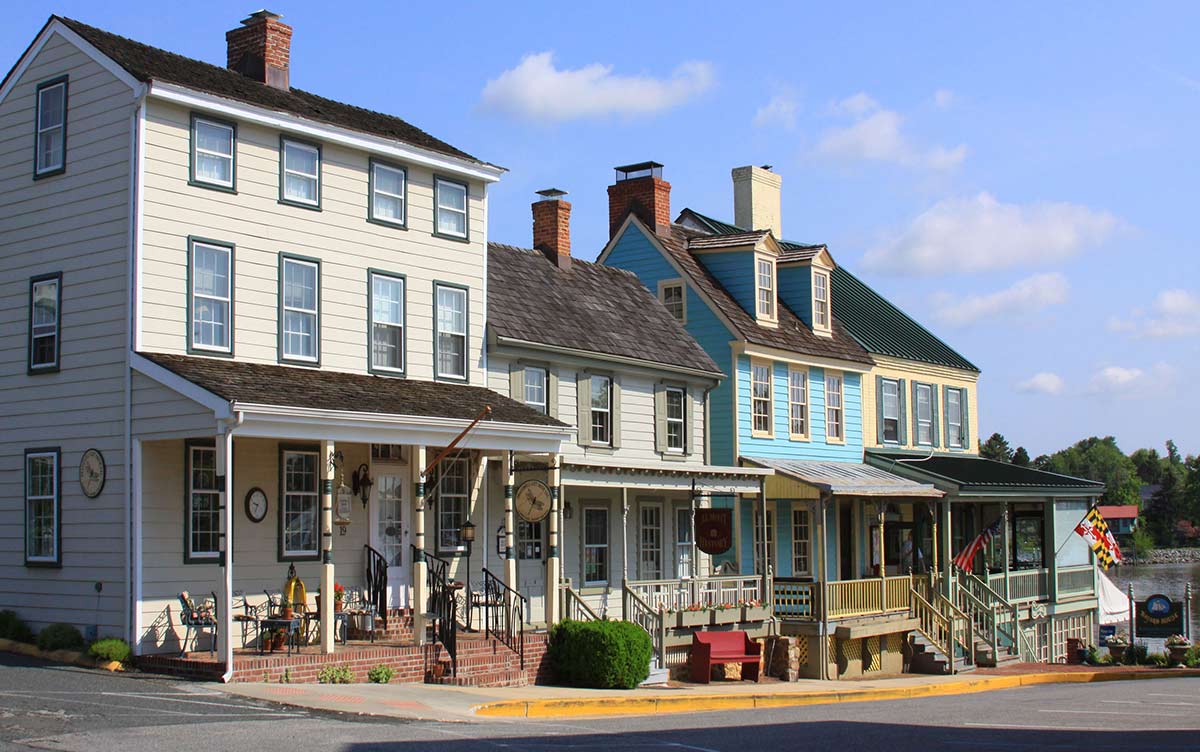 Houses in town