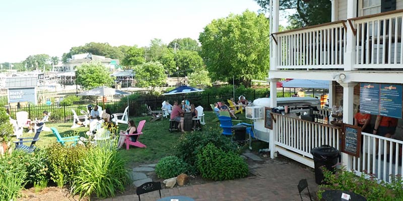 Outside view of the Rummur Lounge drinking garden